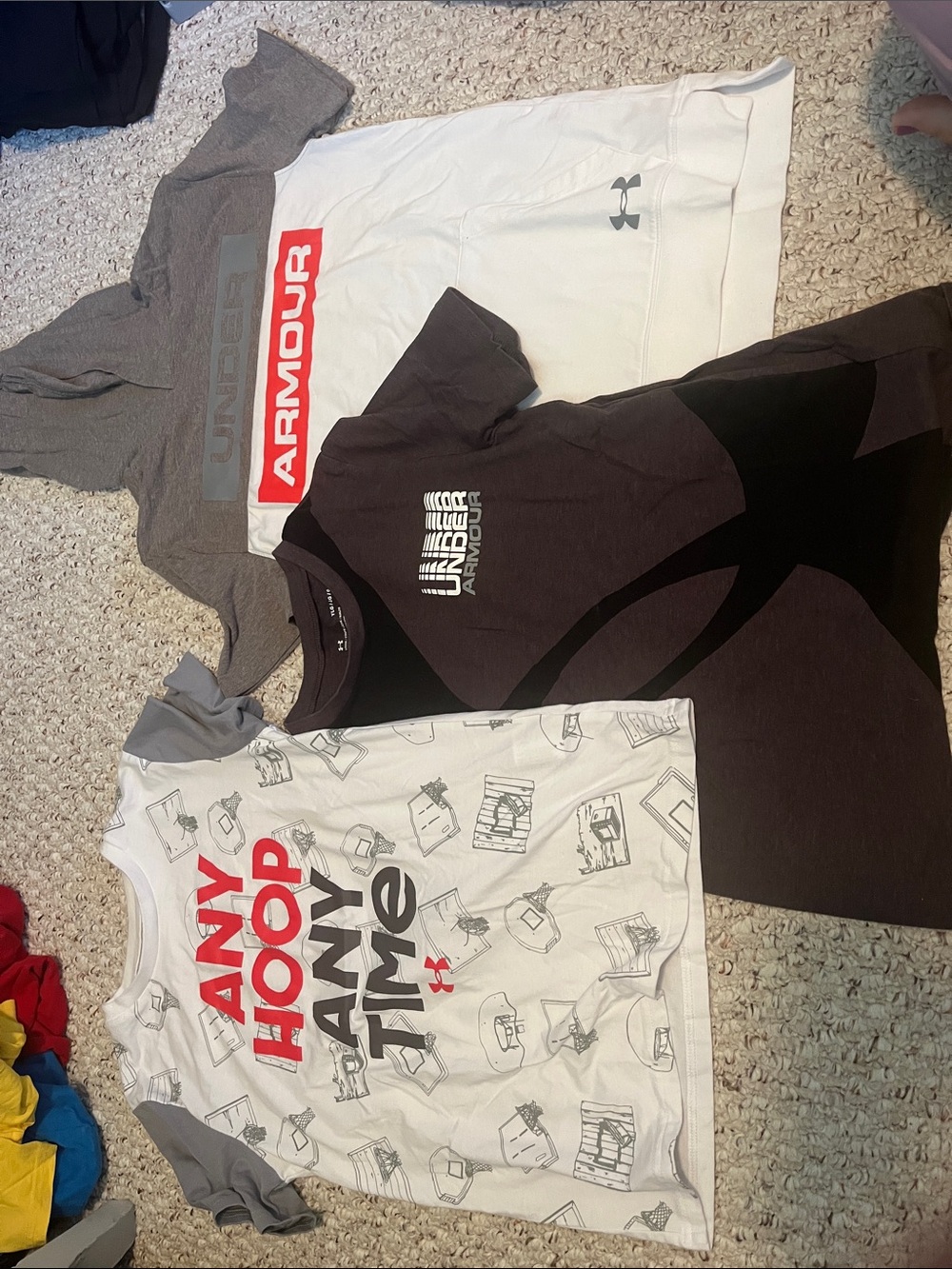 Under Armour Boys' White & Gray Graphic Short-Sleeve Tees Pack